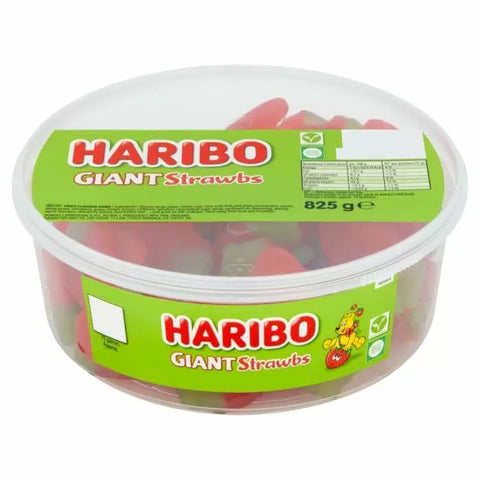Haribo Giant Strawberries Sweets Tub