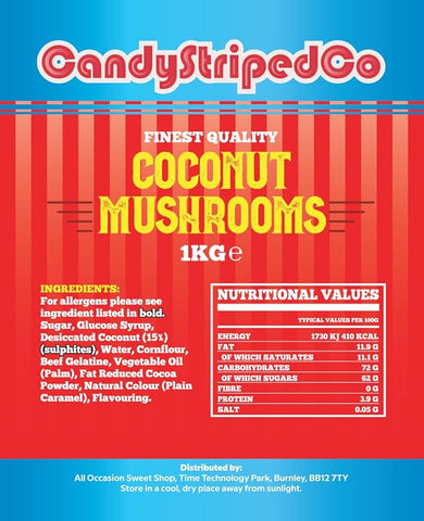 Coconut Mushrooms Sweets Bag - 1kg