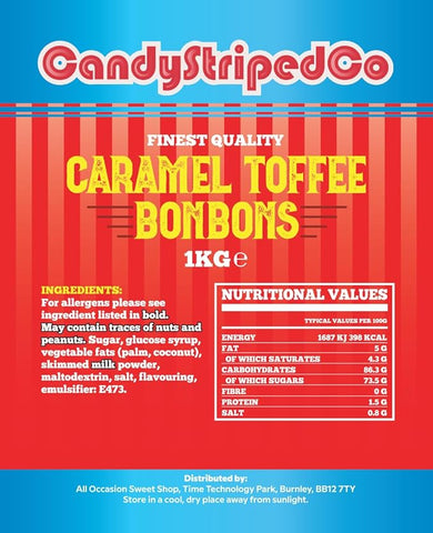 Caramel Toffee Bonbons Sweets Bag - 1kg