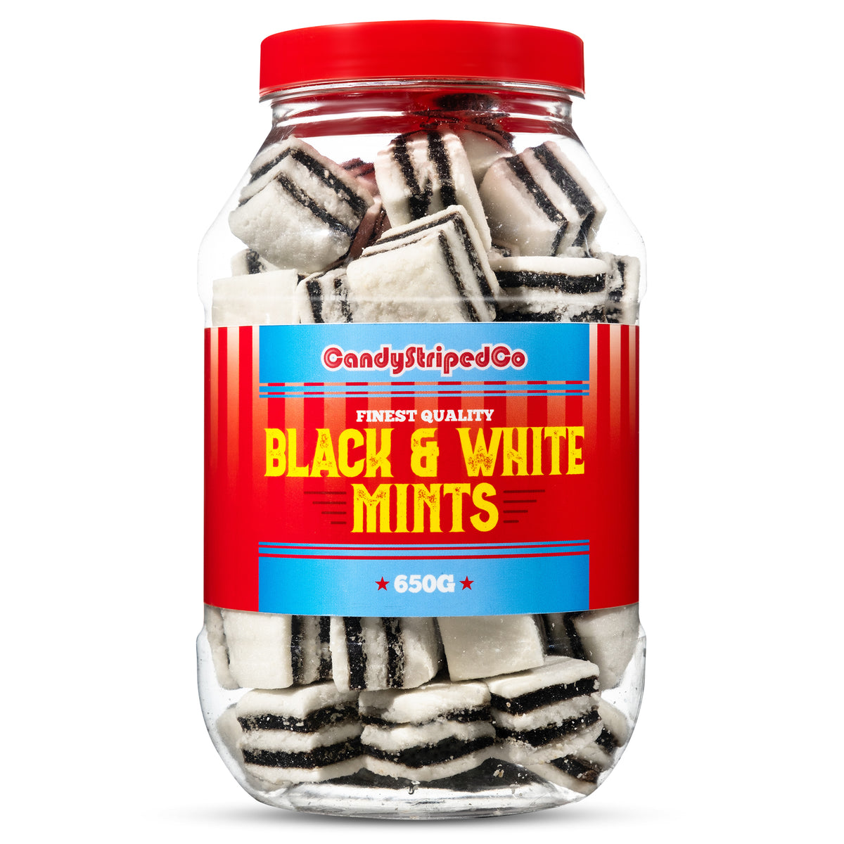 Black & White Mints Retro Sweets Jar 650g