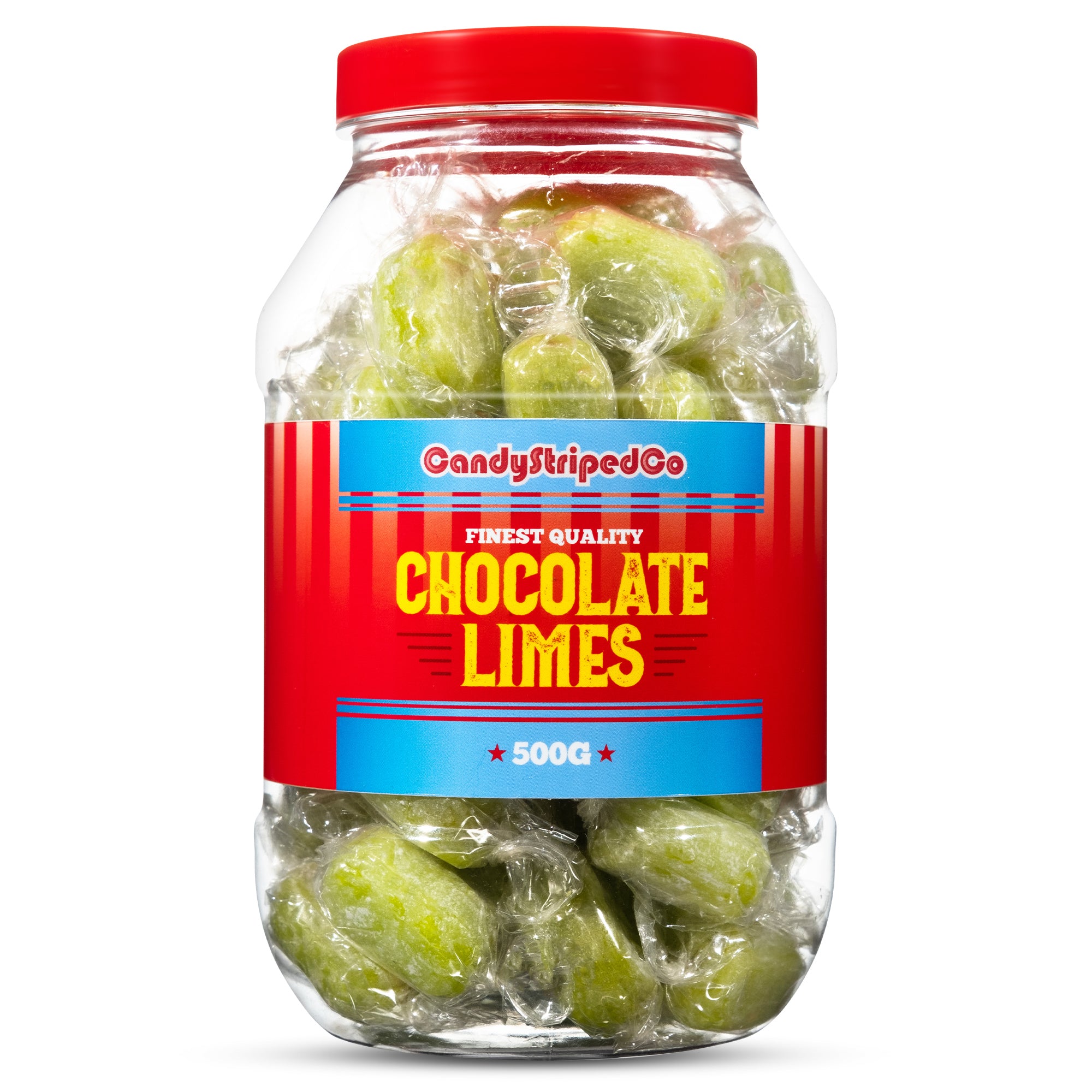 Chocolate Limes Retro Sweets Jar 500g