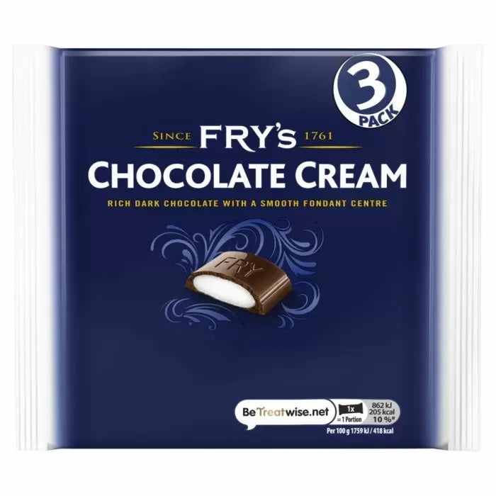 Fry's Chocolate Cream Chocolate Bar 3 Pack 147g