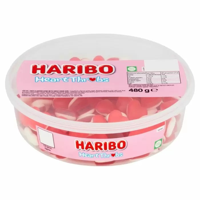 Haribo Heart Throbs Sweets Tub