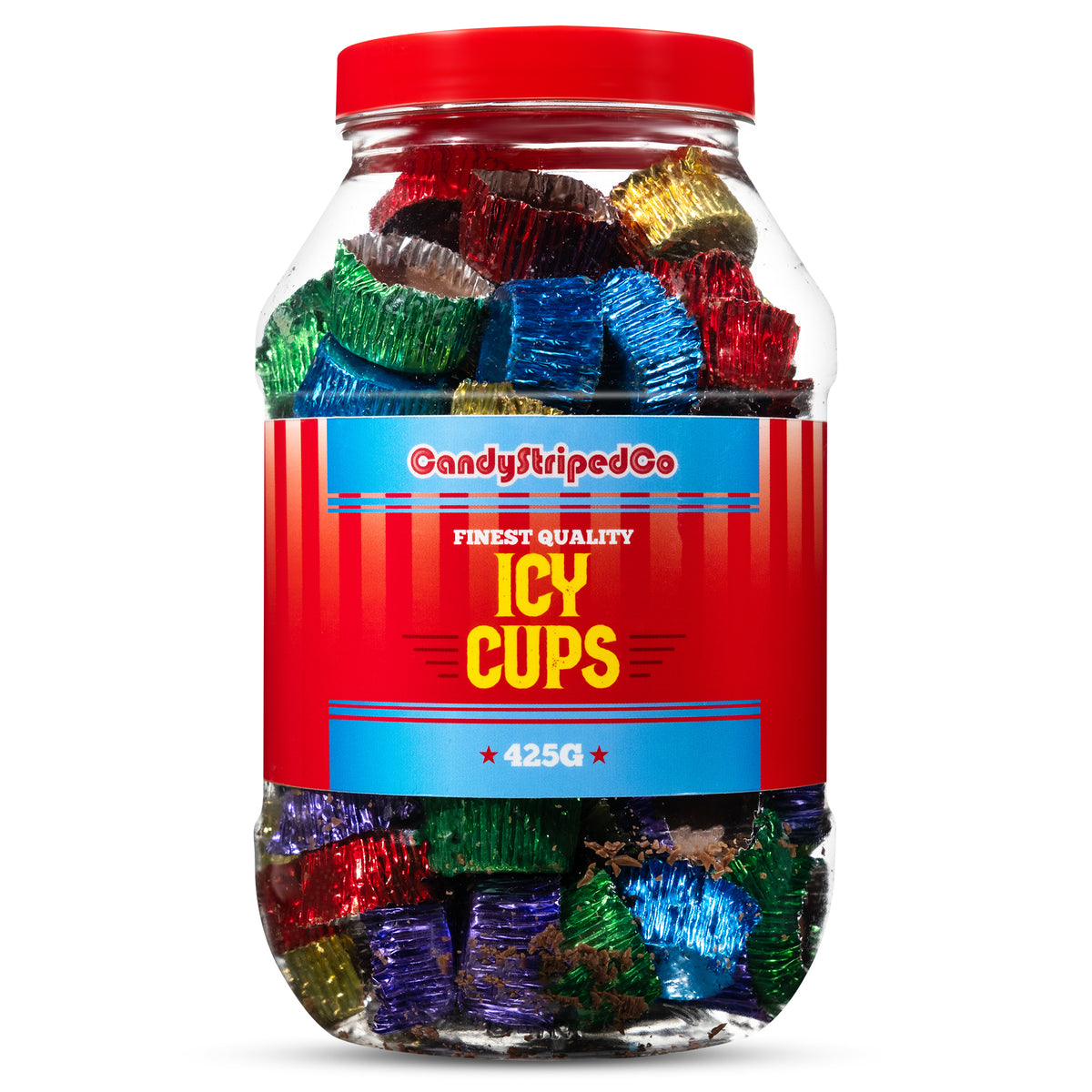 Chocolate Icy Cups Retro Sweets Jar 425g
