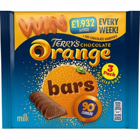 Terry's Milk Chocolate Orange Bars 3 Pack 105g