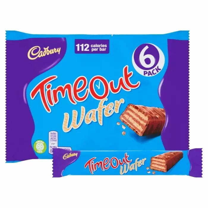Cadbury Time Out Wafer Chocolate Bar Full Box 13 x (6 x 20g)