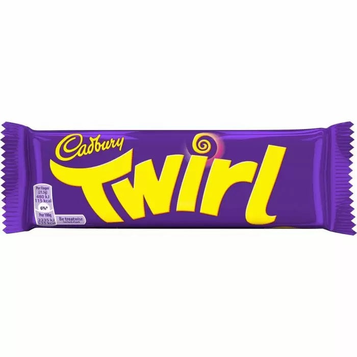 Cadbury Twirl Chocolate Bar Full Box 48 x 43g Bars