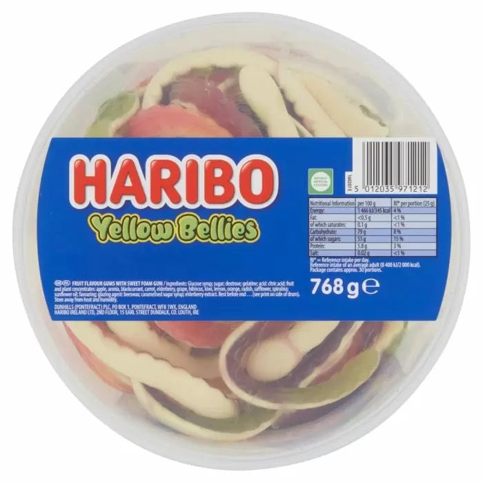 Haribo Yellow Belly Snakes Sweets Tub